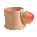 Maxbell Ceramic Coffee Mug Cute Afternoon Tea Cup for Cappuccino Hot Chocolate Juice Pink