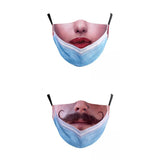 Maxbell Prank Face Mask Reusable Adjustable Prank Bandanas Fashion Scarf/ for Adult