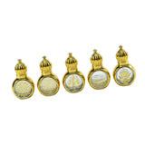 Maxbell Glass Roll on Bottles Beauty Personal Care Refillable Perfume Roller Bottles 5Pcs 6.1x3.6cm