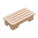 Maxbell Mobility Step Stool Wood Multifunctional Foot Support for Sturdy Home Office Large Beige