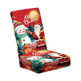 Christmas Chair Cover Stretch Multipurpose Classic Ornaments Xmas Decoration Style B