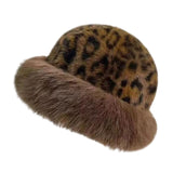 Maxbell Winter Faux Fur Hat for Women Thicken Windproof Warm Cossack Hat for Outdoor Brown