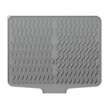 Maxbell Silicone Dish Drying Mat Anti Slip Dish Drainer Mat for Kitchen Counter Bowl Gray