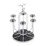 Maxbell Coffee Mug Holder Sport Bottle Storage Drying Rack Stand Silver with Elk