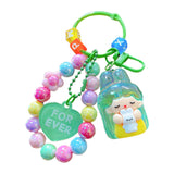 Maxbell Beaded Keychain Backpacks Accessories Wristlet Keyring for Adults Women Gift Green