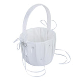 Maxbell Wedding Crystal Rhinestone Double Heart Ring Bearer Pillow & Flower Girl Basket