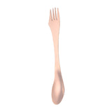 Maxbell 3 in 1 Spork Fork Spoon Knife Camping Utensil for Backpacking Picnic Kitchen Rose Gold