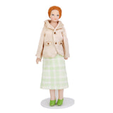 Maxbell 1/12 Dolls House Miniature Porcelain Dolls Long Hair Lady & Sleeping Baby