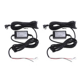 Maxbell 2Pieces Car Dash Cam Hardwire Kits 12/24V to 5V 1.5A Mini USB Angled Cable