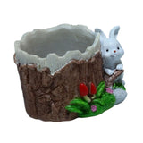 Maxbell Flower Pot Cartoon Vase Resin Plant Pot for Cactus Flower Indoor Mini Plants white