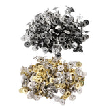 Maxbell 200 Sets Metal Press Stud Snap Button Fastener for Leather Craft