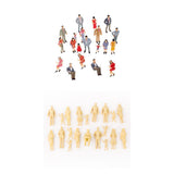 Maxbell 40pcs Painted + Unpainted Model Train Passenger People Figures Scale 1:25