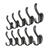 Maxbell 10Pcs Coat Hooks for Hanging Hat Rack Wall Mount for Office Bathroom Kitchen Black