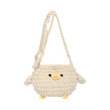 Maxbell Women Knitted Crossbody Bag Casual Shoulder Purse for Summer Shopping Travel Beige