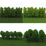60Piece 1/200 1/250 N Scale Green Painted Tree Models for Railroad Dioramas