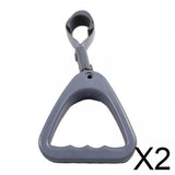 Maxbell 2xBus Handle Car Handle Train Hang Ring Sturdy Spare Parts Convenient Assemble Gray
