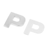 Maxbell 3D DIY Metallic Letter P Alphabet Sticker Car Emblem DIY Figure Badge Decal - Aladdin Shoppers