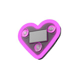 Solar Heart light-emitting diode Car Mood Light, Glowing Triangle Panel Decoration Pink 1 pc