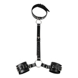 Maxbell Neck to Wrist Bondage Strap Restraints Kit Sex Toys SM Play Games Black