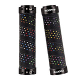 Maxbell Maxbell 2 Pieces Bicycle Grip Double Lock Wear-Resistant for Scooter  Rainbow colors