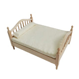 Maxbell 2pcs 1:12 Scale Dollhouse Double Bed Collection Bedd for Kids