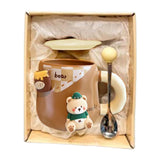 Maxbell Ceramic Coffee Mug Lovely Animal Breakfast Cup for Latte Birthday Gift Style B