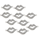 Maxbell 10 Pcs Alloy Charms Pendant Mouth Shaped Pendant for DIY Jewelry Findings