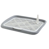 Maxbell Dog Toilet Pet Litter Pan Portable Potty Tray for Indoor Other Pets Bunny gray Low Fence