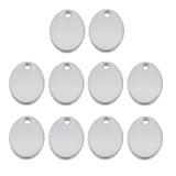 Maxbell 20 Pieces Mixed Metal Flat Circle Blank Coin Stamping Charms Tag Pendants