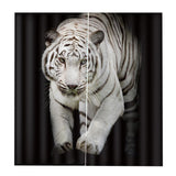 Maxbell Set of 2 Panels Digital Photo Printing 3D Curtains Aminals White Tiger - Aladdin Shoppers
