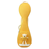 Maxbell Chinese Lute Case 41 inch Soft Paddd Storage Case Portable with Bear Gig Bag yellow