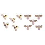 Maxbell 10 Pieces Mixed Bee Rhinestone Flatback Buttons Scrapbooking Embellishments