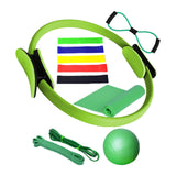 Maxbell 11Pcs Pilates Ring Circle and Pilates Ball Set Workout Equipment for Pilates Green