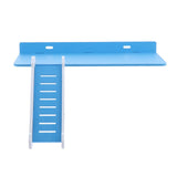 Maxbell Maxbell Wooden Platform and Ladder Set for Chinchilla Hamster Climbing dark blue