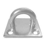Maxbell Stainless Steel Thick Ring Square Sail Shade Pad Eye Plate Boat Rigging M6 - Aladdin Shoppers