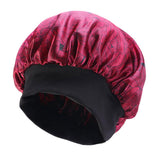 Maxbell Women Floral Night Sleep Cap Hair Bonnet Hat Head Cover Turban Wrap Wine Red