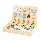 Kids Shape Color Matching Game Hanging Clothes Wood Sensory Toy for Children