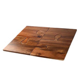 Maxbell Wooden Puzzle Cutting Board Portable Food Platter for Fruits Cupcake Veggies