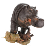 Maxbell Air Bubbler Hippo Fish Tank Bubbler Decoration for Hermit Crab Tank Aquarium 20cmx17.5cmx17.5cm