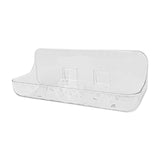Maxbell Maxbell Shower Caddy Clear Acrylic No Drill Fashion Multipurpose Adhesive Wall Shelf 24x9x8cm