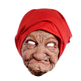 Maxbell Old Woman Head Mask Party Creepy Versatile Comfortable Halloween Granny Mask