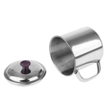 Maxbell Metal Drinkwware Stainless Steel Cup for Beer Coffee Tea 9cm with cover - Aladdin Shoppers