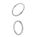 Maxbell 2x Seamless Stainless Steel O Round Rings Circle Craft Webbing Boat