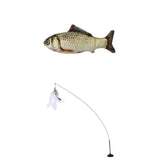 Maxbell Cat Feather Teaser Wand Stick & Fish Toy with Bell Interactive Play Toy