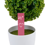 Maxbell 100 x Plastic Garden Plant Labels Nursery Stake Tags Plant Care Tools Pink