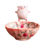 Maxbell Ceramic Tea Cup with Tea Pet Collection Cute Handmade for Family Office Home