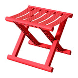Maxbell Plastic Foldable Camping Stool for Barbecue 9.4x11.8x9.4inch Multifunctional Red