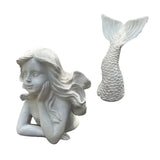 Maxbell Mermaid Statue Collectible Waterproof Home Ornament for Garden Yard Entryway