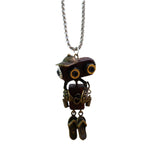 Maxbell Steampunk Robot Necklace Trendy for Women Girls Kids Girls Boys Thanksgiving Bronze
