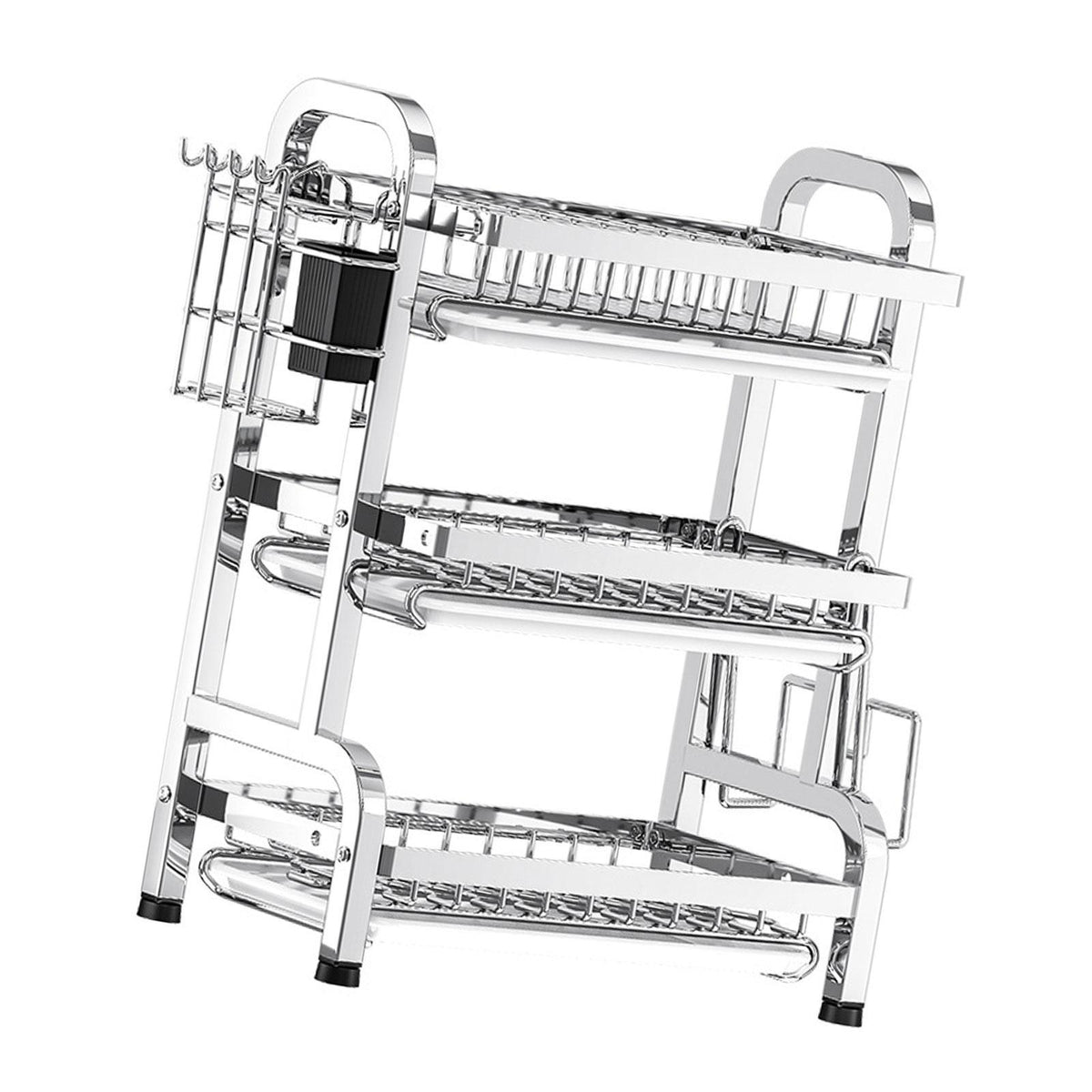 Dish Drying Rack Practical Space Saving Sink Shelf for Home Hotel Restaurant 43cmx23.5cmx59.8cm